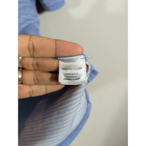 Johnston & Murphy Top Men Sz XL Blue Short Sleeve Performance Polo Shirt - Picture 4 of 7